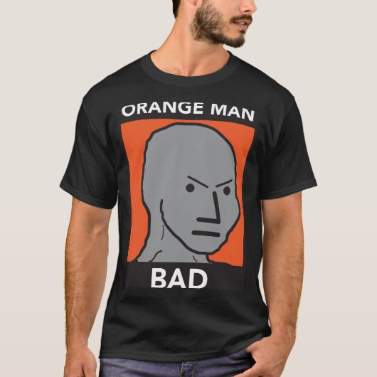 Oranje Man Slecht T-shirt (Voorkant)