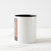 Oranje Man Slecht Tweekleurige Koffiemok (Center)