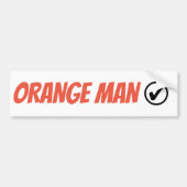Oranje Man Trump Funny Election 2024 Bumpersticker (Voorkant)