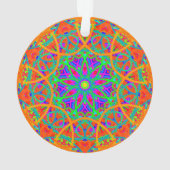 Oranje Mandala Boho Christmas Ornament (achterkant)
