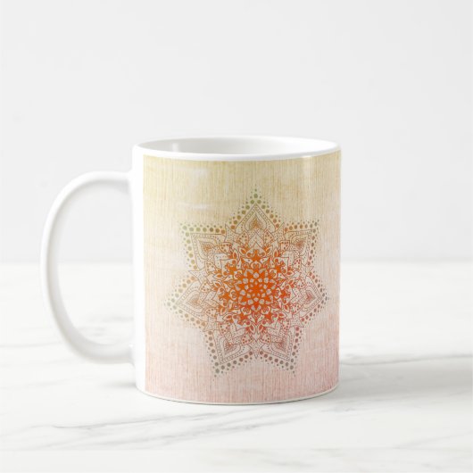 Oranje Mandala Coffee Mok (Links)