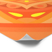 Oranje Mandala Creatieve Boho Levendig Energiek Poster (Hoek)