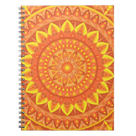 Oranje Mandala Creatieve Boho Levendig Geometrisch Notitieboek