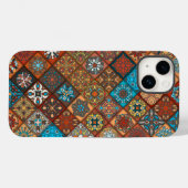 Oranje Mandala Etnic | iPhone 14 Hoesje-Mate Case-Mate iPhone Case (Achterkant (horizontaal))