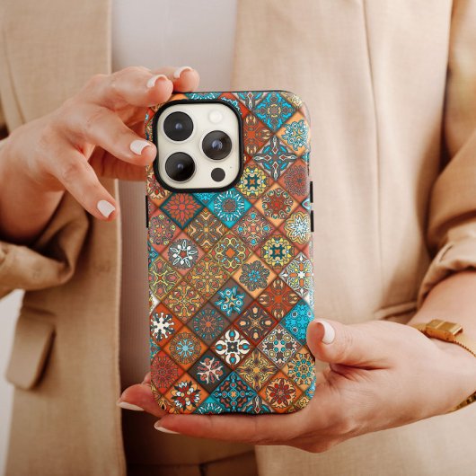 Oranje Mandala Etnic | iPhone 14 Hoesje-Mate Case-Mate iPhone Case