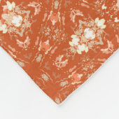 Oranje mandala. fleece deken (Hoek)