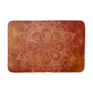 Oranje Mandala & Gold Glam Modern Chic Badmat