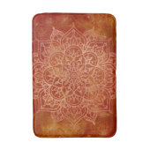 Oranje Mandala & Goud Glam Moderne Chic Badmat (Voorkant Verticaal)