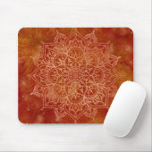 Oranje Mandala & Goud Glam Moderne Chic Muismat (Met muis)