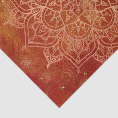 Oranje Mandala & Goud Glam Moderne Chic Tissuepapier (Detail)