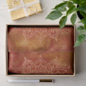 Oranje Mandala & Goud Glam Moderne Chic Tissuepapier (Geschenk)