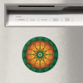 Oranje mandala magneet (Insitu (Vaatwasser))