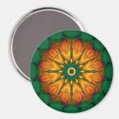 Oranje mandala magneet (Voorkant / Achterkant)