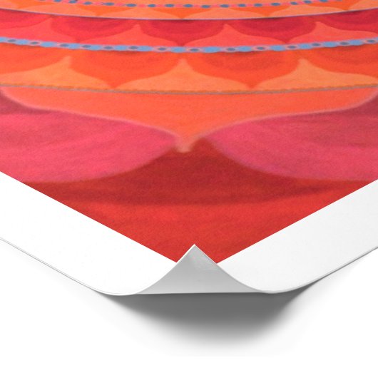 Oranje Mandala Poster (Hoek)