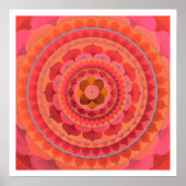 Oranje Mandala Poster (Voorkant)