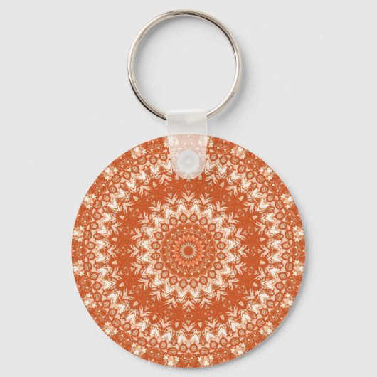 Oranje mandala. sleutelhanger (Voorkant)