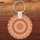 Oranje mandala. sleutelhanger (Voorkant)