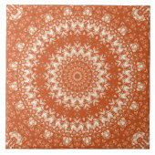 Oranje mandala. tegeltje (Voorkant)