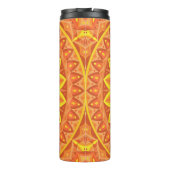 Oranje Mandala Warm Boho Reis Cozy Levendig Thermosbeker (Achterkant)