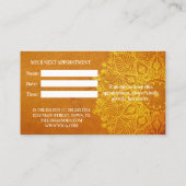 Oranje Mandala Yoga Meditation Afsprakenkaartje (Achterkant)