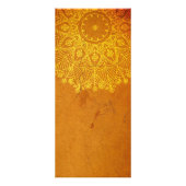 Oranje Mandala Yoga Meditation Business Reclamekaart (Achterkant)