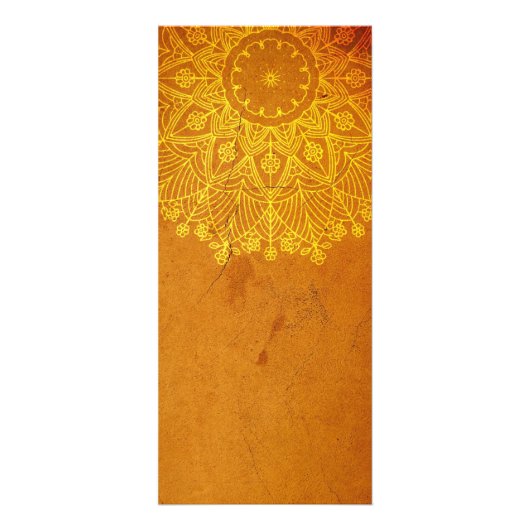 Oranje Mandala Yoga Meditation Business Reclamekaart (Achterkant)