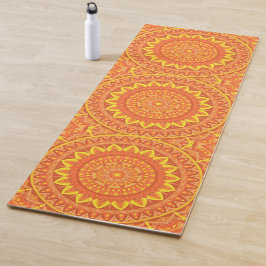 Oranje Mandala Yoga Warm Patroon Boho Meditatie Yogamat