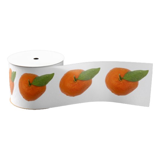 Oranje mandarijn met grosgrain lint (Spoel)