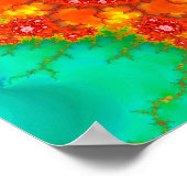 Oranje Mandelbrot Set Zoom Poster (Hoek)