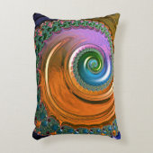 Oranje Mandelbrot Swirls Accent Cushion Accent Kussen (Voorkant(Verticaal))