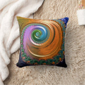 Oranje Mandelbrot Swirls Sierkussen (Deken)