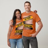 Oranje Mannen: "Actie en reactie" T-shirt (Unisex)