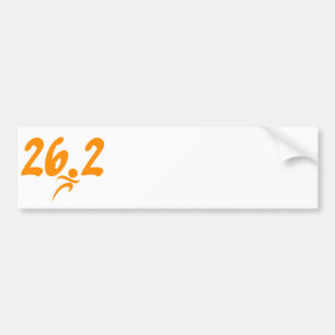 Oranje marathon 26.2 bumpersticker
