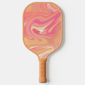 Oranje Marble Pickleball Paddle (Voorkant)