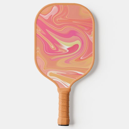 Oranje Marble Pickleball Paddle (Achterkant)