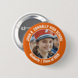 Oranje Marching Band Foto High School Brag Ronde Button 5,7 Cm