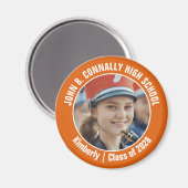 Oranje Marching Band Foto High School Spirit Magneet (Voorkant / Achterkant)