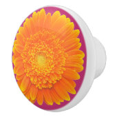 oranje margriet deurknop keramische knop (Rechts)