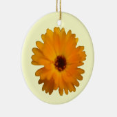 Oranje Marigold Custom Birthday Keramisch Ornament (Rechts)