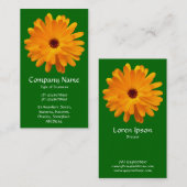 Oranje Marigold - Deep Grass Green Visitekaartje (Voorkant / Achterkant)
