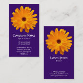 Oranje Marigold - Deep Paars Visitekaartje (Voorkant / Achterkant)