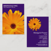 Oranje Marigold - Deep Paars Visitekaartje (Voorkant / Achterkant)