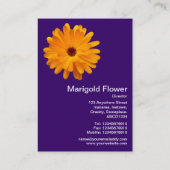 Oranje Marigold - Deep Paars Visitekaartje (Achterkant)
