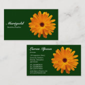 Oranje Marigold - Donkergroen 003300 Visitekaartje (Voorkant / Achterkant)