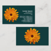 Oranje Marigold - Donkergroen (003333) Visitekaartje (Voorkant / Achterkant)