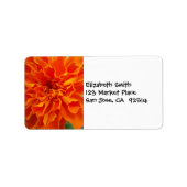 Oranje Marigold Etiket (Voorkant)