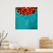 Oranje Marigold Flower Petal Macro Abstract Poster (Keuken)