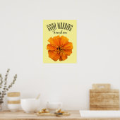 Oranje Marigold Good Morning Sunshine Poster (Keuken)