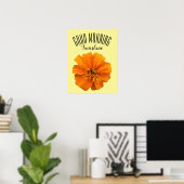 Oranje Marigold Good Morning Sunshine Poster (Thuiskantoor)