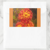 Oranje Marigold Herfst Morning Dew Sticker (Tas)
